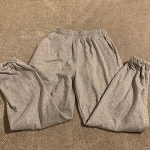 Fuzzy grey sweatpants
